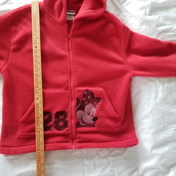 Disneyland Resort Minnie Mouse 28 Medium Size Red Fleece Hoodie Vintage Y2k - Picture 9 of 13